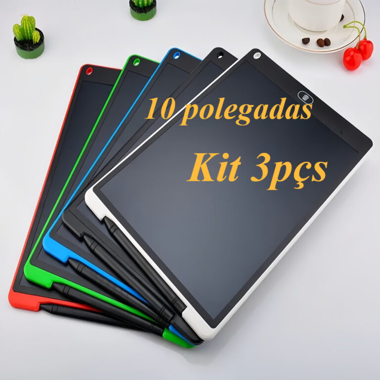 Kit 3pçs Lousa Mágica Tela Lcd Tablet Infantil D