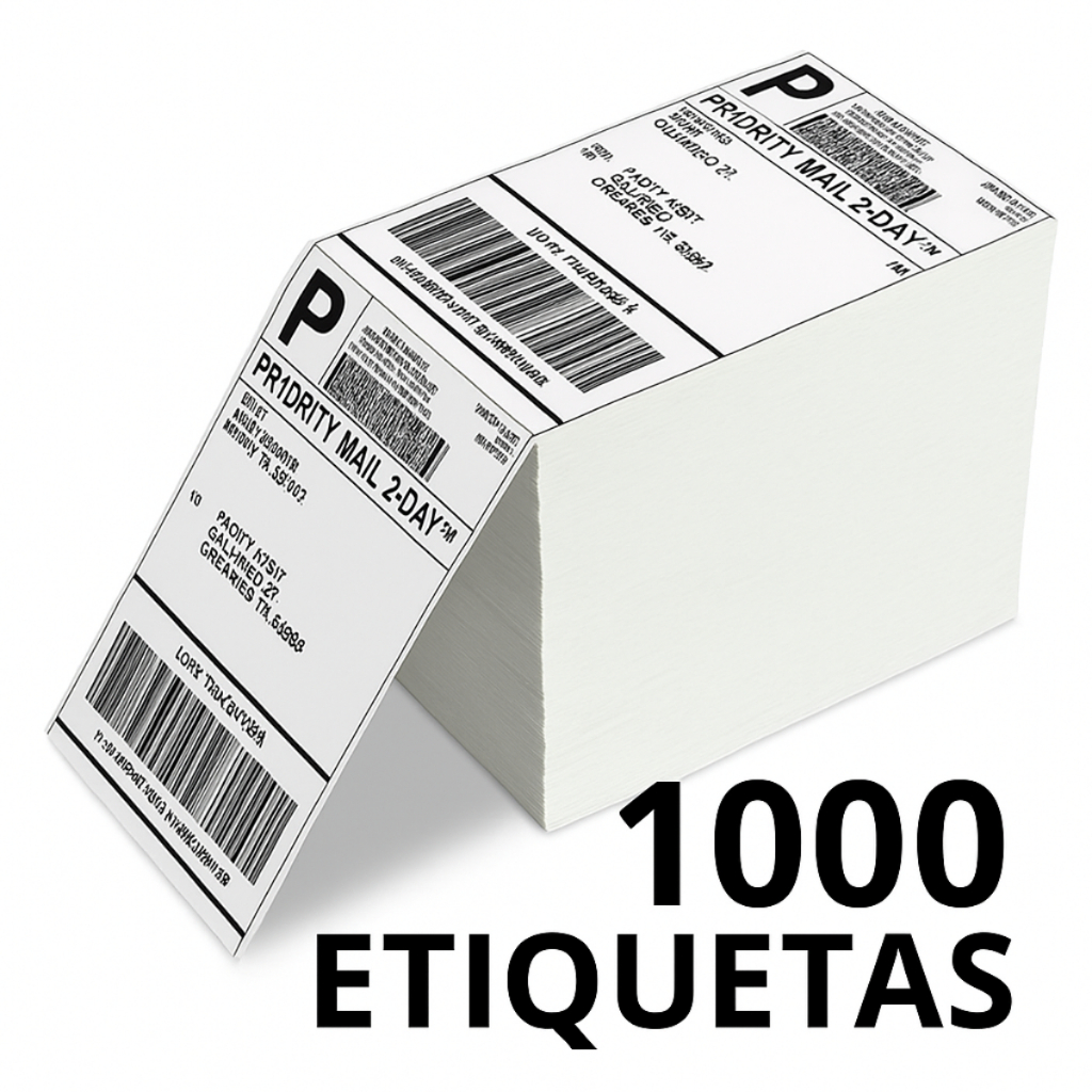 1000 Etiquetas Termica Adesiva Resma 10×15 E-commerce Envios Zebra Elgin Impressora Sem Ribbon