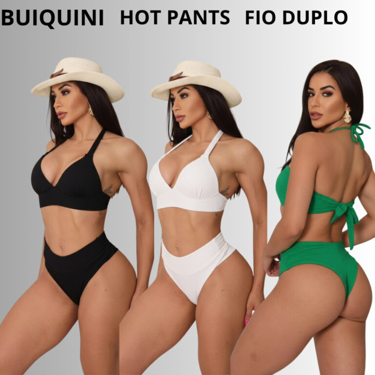 biquini com bojo e laço que regula nas costas hot
