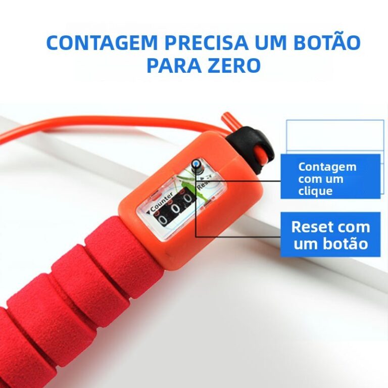 Corda de Pular Fitness com Contador Ajustável Par