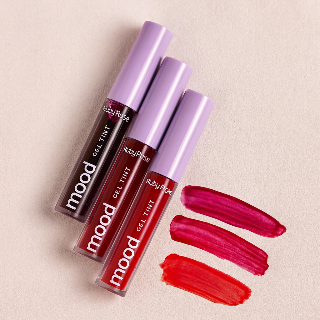 Batom Lip Tint Gel Tint Mood Ruby Rose 3ml