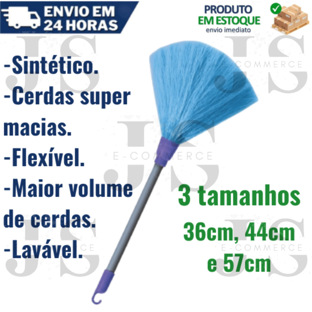 Espanador De Pó Em Fibra Sintético Nomo Mix – 36cm, 44cm, 57cm limpa pó poeira