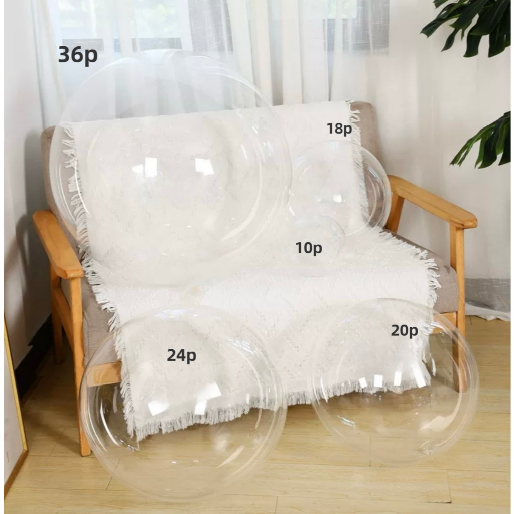 kit 10/20/30 Balão Bubble Bobo Cristal Transparente10 18 20 24 e 36 Polegadas Decoração Festa de Ani