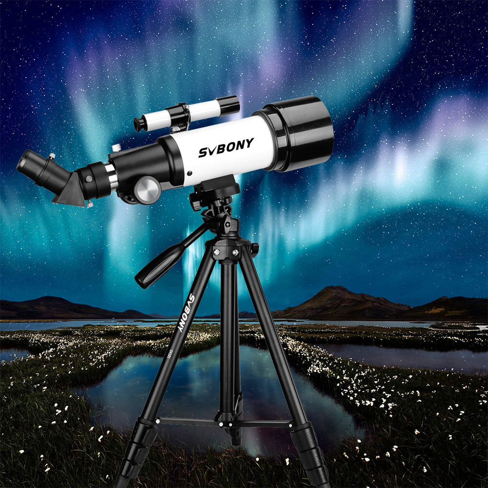 Telescópio Luneta Astronômico Refrator 400x60mm Svbony Sv501P com Tripé e Adaptador para Celular