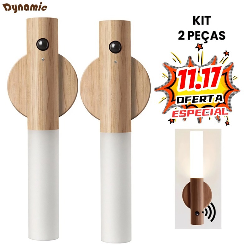 KIT 4/3/2/1  Luz De LED Noturna TYPE-C Magnética De Madeira Sem Fio De Moda Simples Brilho Multifunc