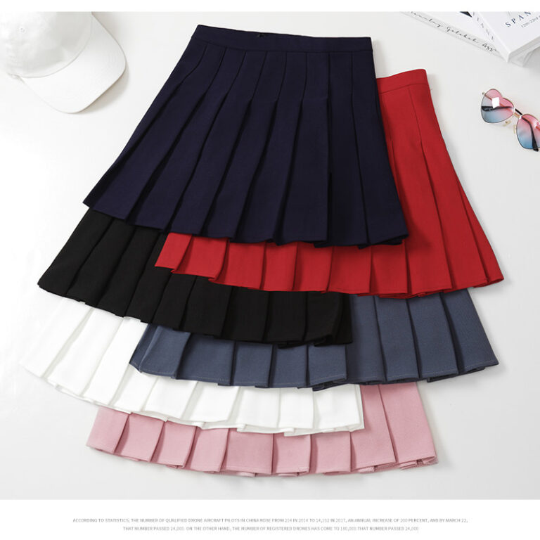 Saia Infantil Plissada Cosplay Colegial  Moda Jove