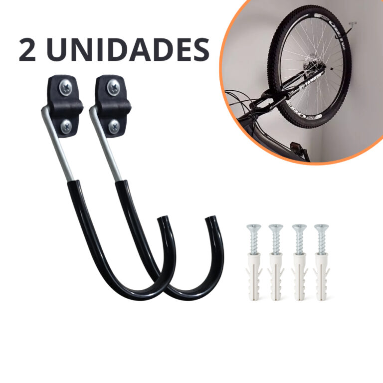 Kit 2 Gancho Suporte Vertical Bicicleta Parede MTB