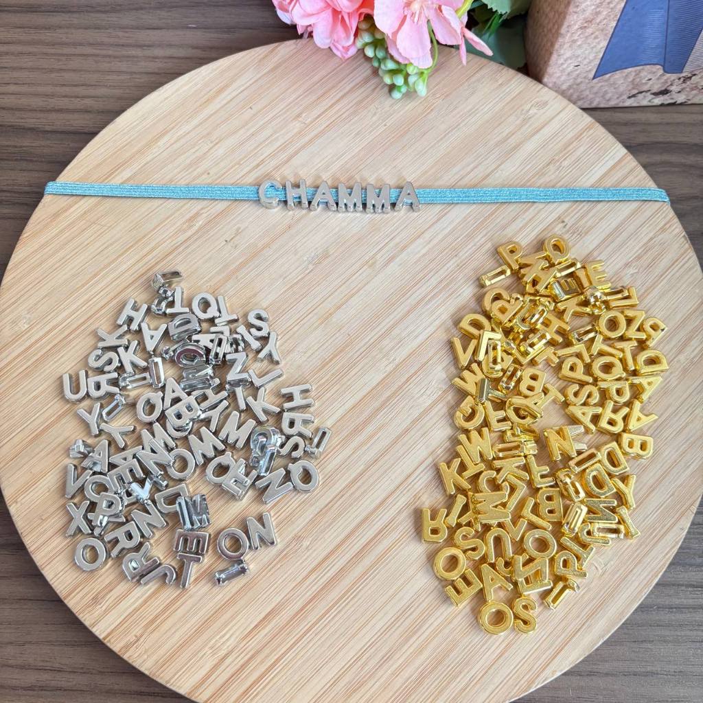 Passante letra Abs 12mm 100 un entremeio miçangas encardenação personalizados faça vocÊ mesmo