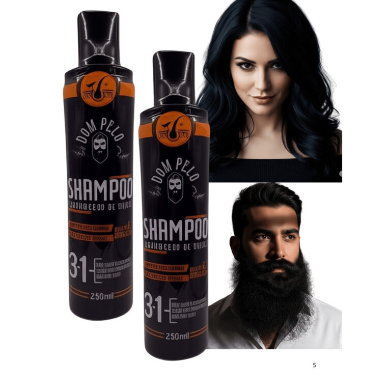 Kit 2 Shampoo Escurecedor De Cabelos e Barba Branc