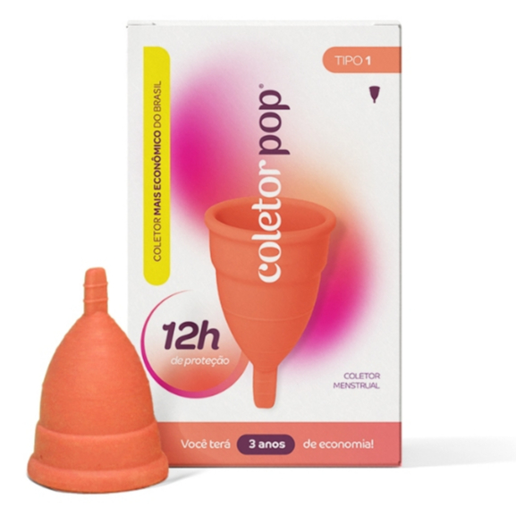 Coletor Menstrual Pop Tipo 1 Silicone Hipoalergên