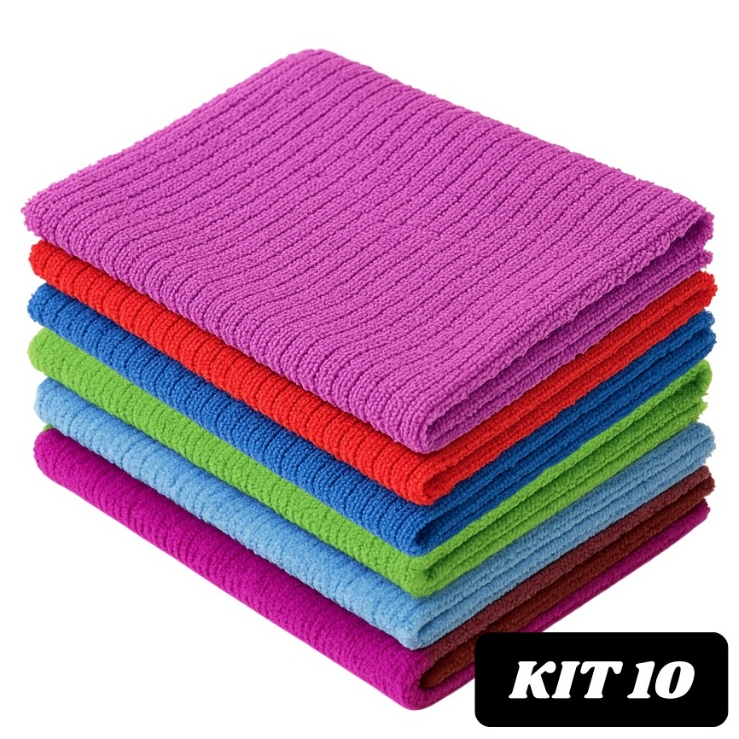Kit Panos De Limpeza Microfibra 2/5/10/20 un alta 