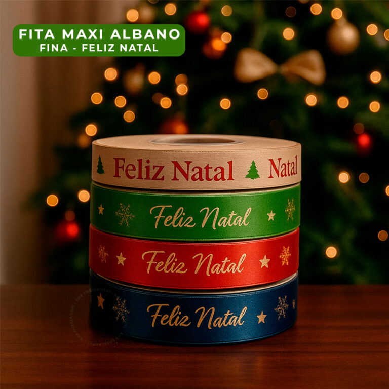 Fita Maxi Albano Feliz Natal 16mmx50m Laço Festas
