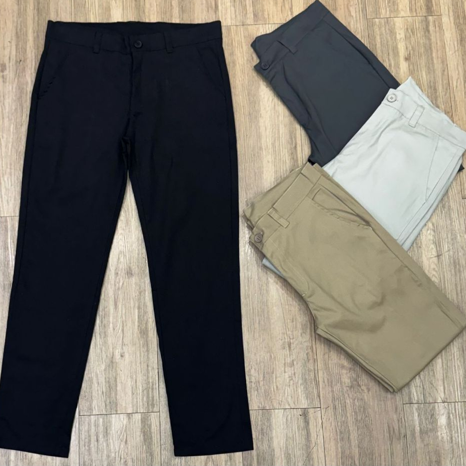 Calça Sarja Masculina Importada Confortável Algodão Elastano Bolso Faca