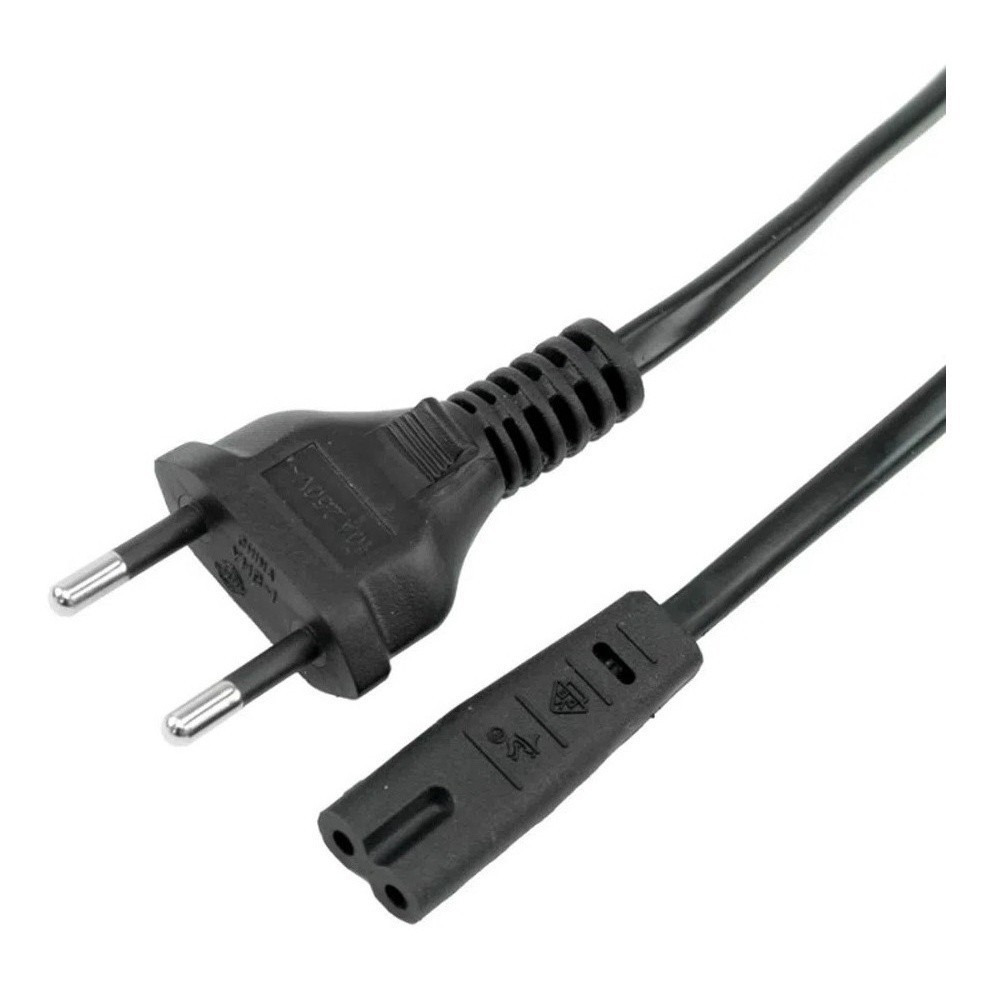 10 Cabo Força Energia Bipolar Ps2 Ps4 Radio Fonte Impressora