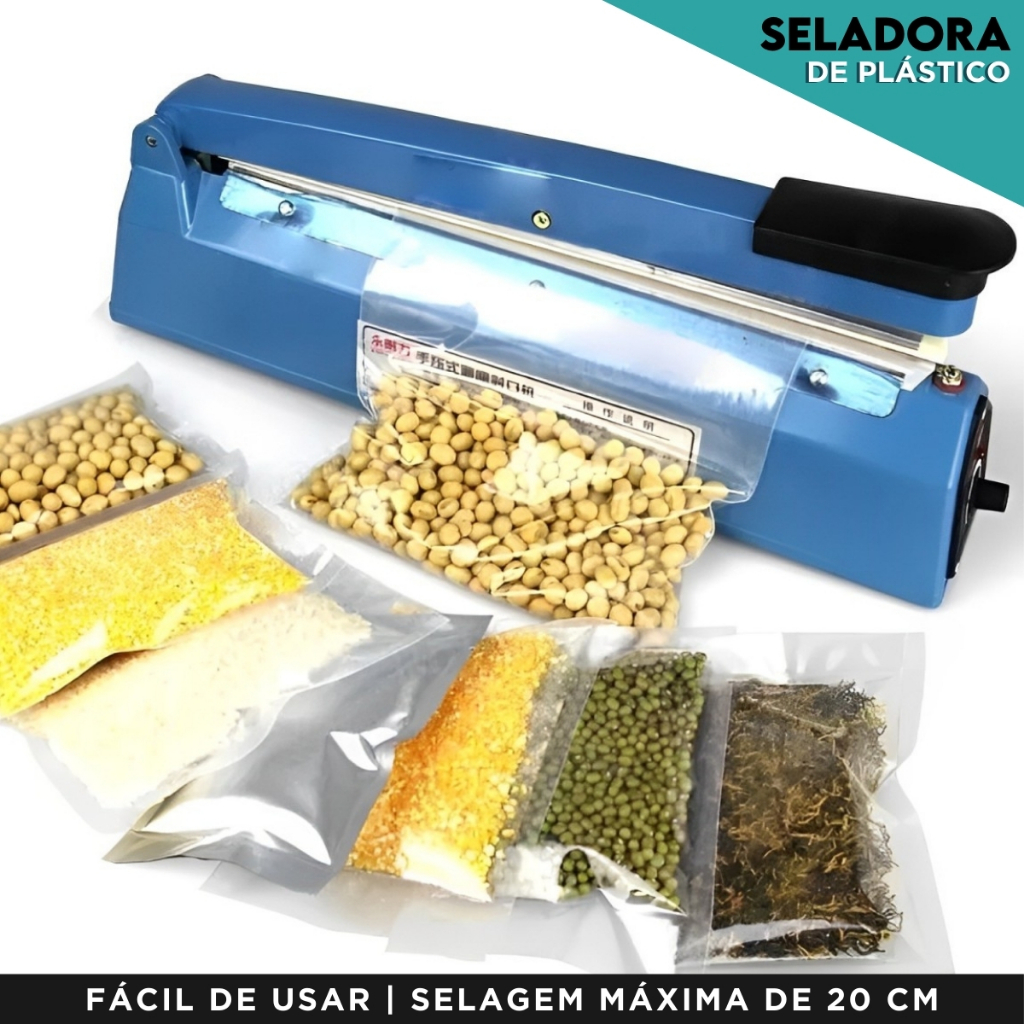 Seladora Bivolt 20cm Com Refil | Sela Embalagens Rápido e Sem Vazamentos – SHEFA