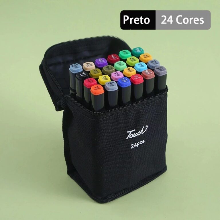 24 peças Caneta Marcadora De Ponta Dupla Conjunto