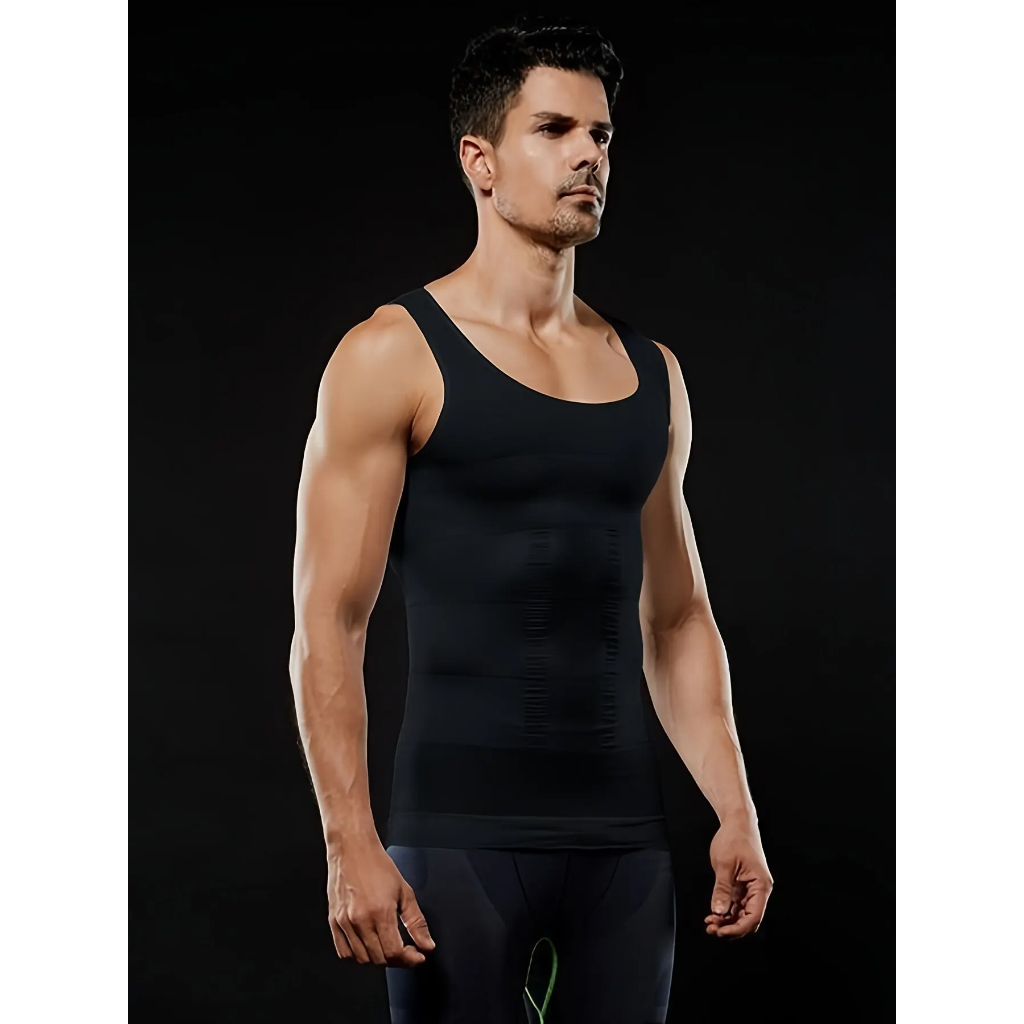 Camisa regata cinta modeladora colete redutora camisa modeladora compressão camisa regata masculino