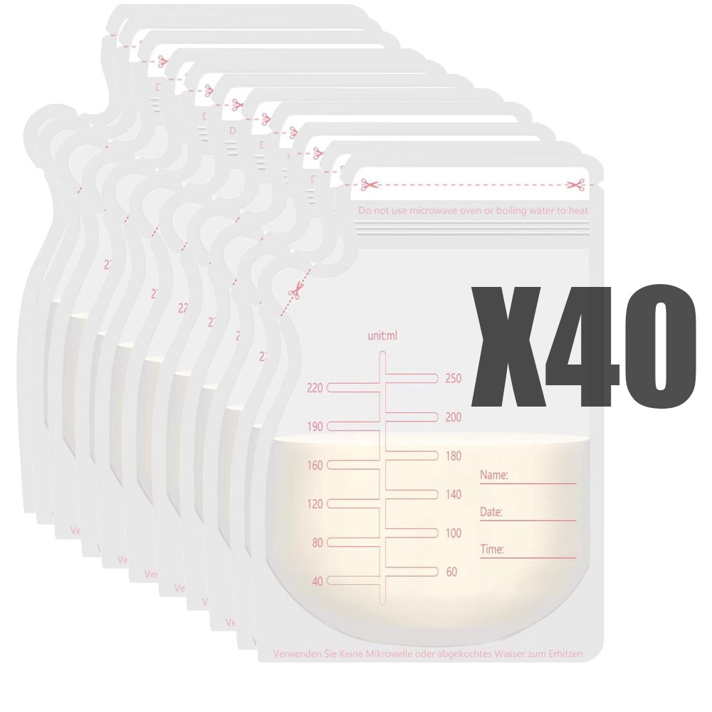 Kit 20/40/80 Un Saco Saquinhos Congelar Leite Maternidade Bebê