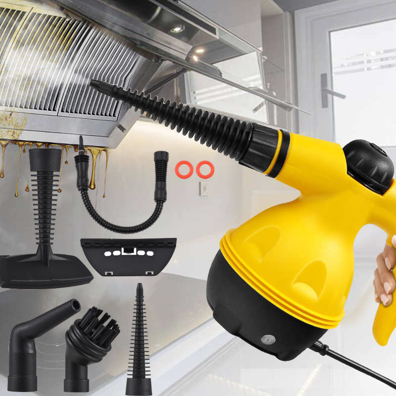 Limpador A Vapor Portátil De 1100 W Máquina Limpeza Pressurizada Alta Temperatura Com Cabeças Escova