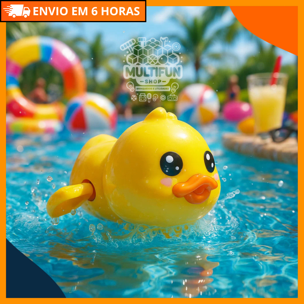 Brinquedo de Banho Divertidos para Bebês  Pato e Golfinho Flutuantes com Movimento na Água