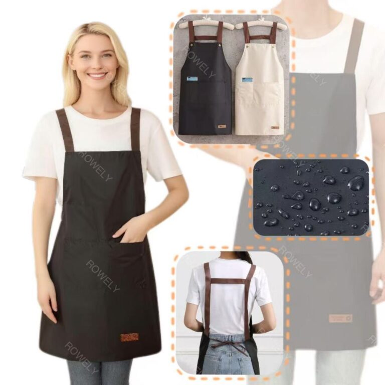 Avental Simples com Babador em Cor Contrastante &#