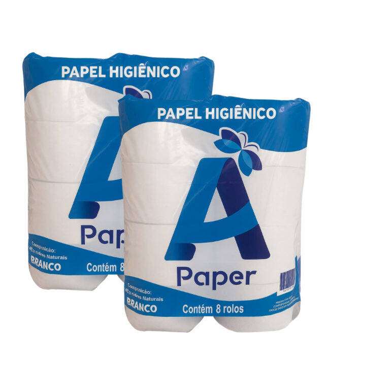 Papel Institucional Higienico de 300 mts pct com 8