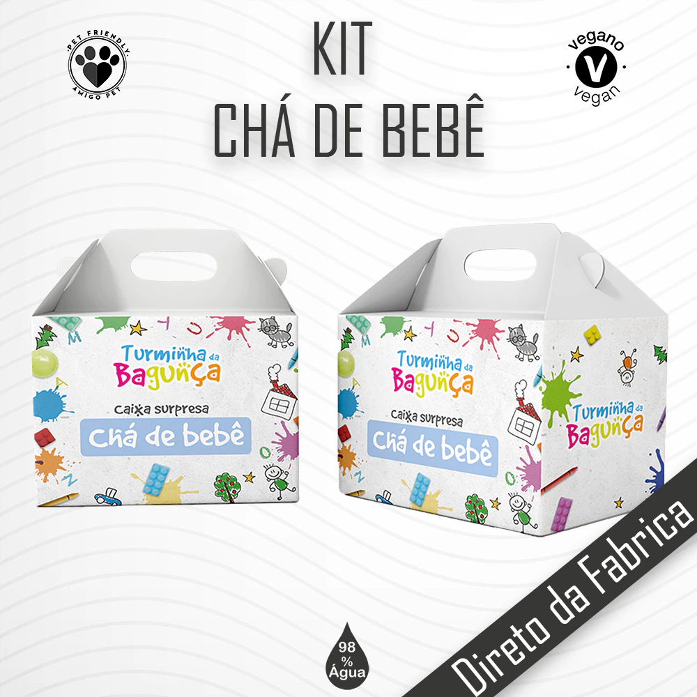 Kit Chá de Bebê Turminha da Bagunça Kit Infantil – 20 Itens