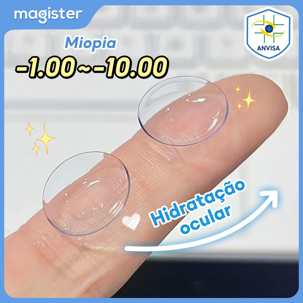 Miopia (-1,00 ~-10,00) Magister lente de contato 14,0mm Semi-Anual lente de grau  1 Par/2 Peças