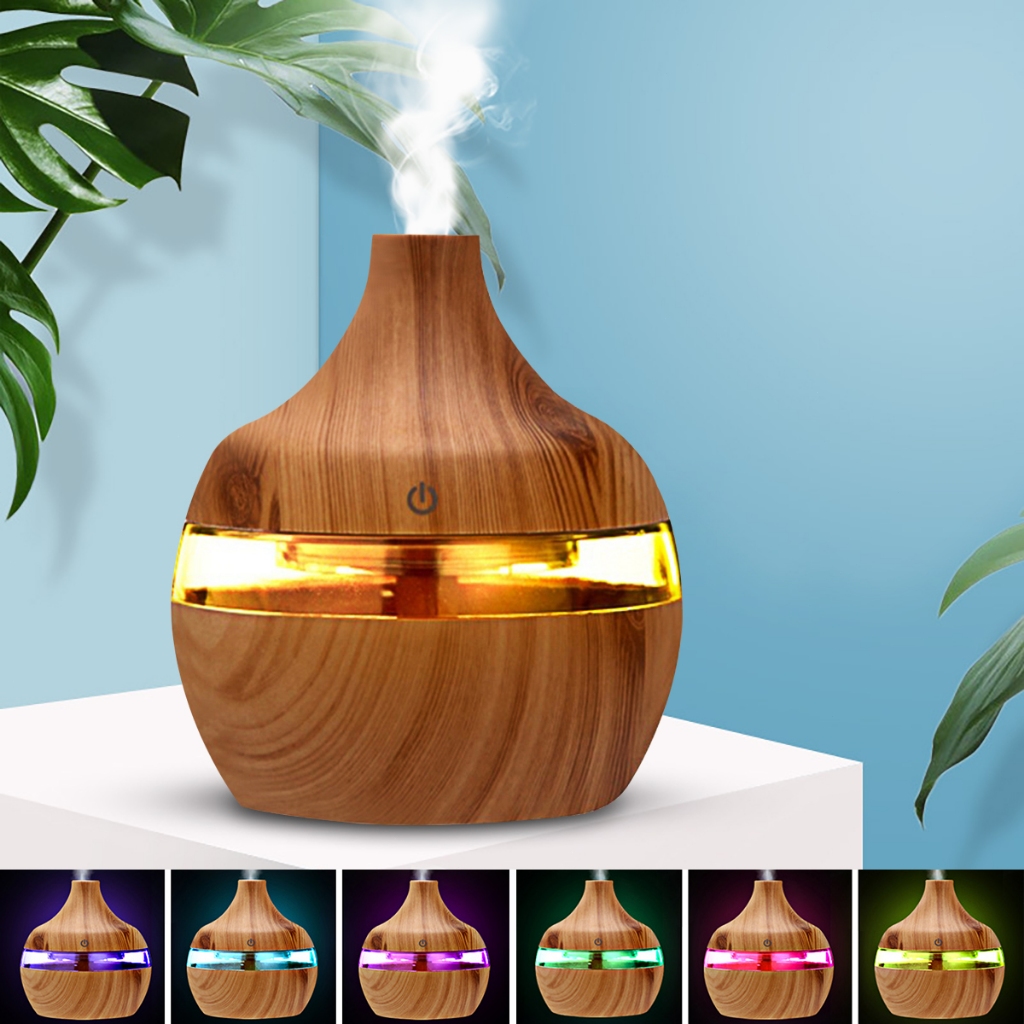 KITDifusor Umidificador De Ar 8H LED De Aromas E Aromatizador De Ambiente Eletrico Humidificador Ult