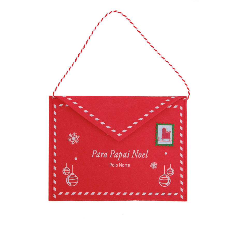 Envelope em Feltro de Natal – Vermelho – 18x13cm – 1 unidade – Cromus – Rizzo