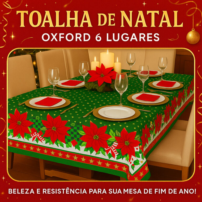 Toalha De Mesa 6 Cadeiras Oxford 2,10×1,50 No