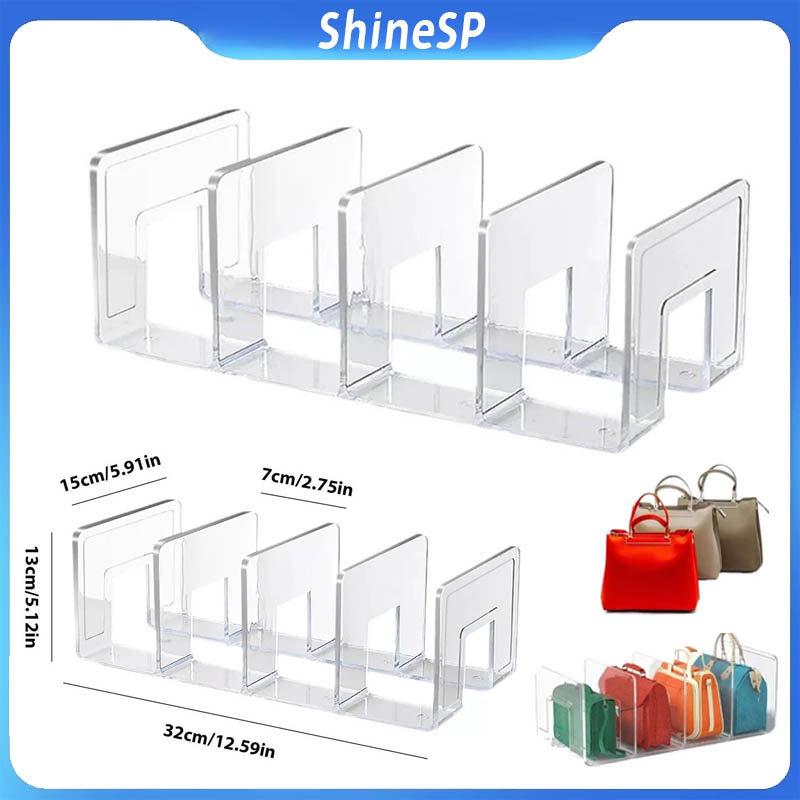 Organizador De Bolsas Em Acrílico C/ Divisor Pronta Entrega
