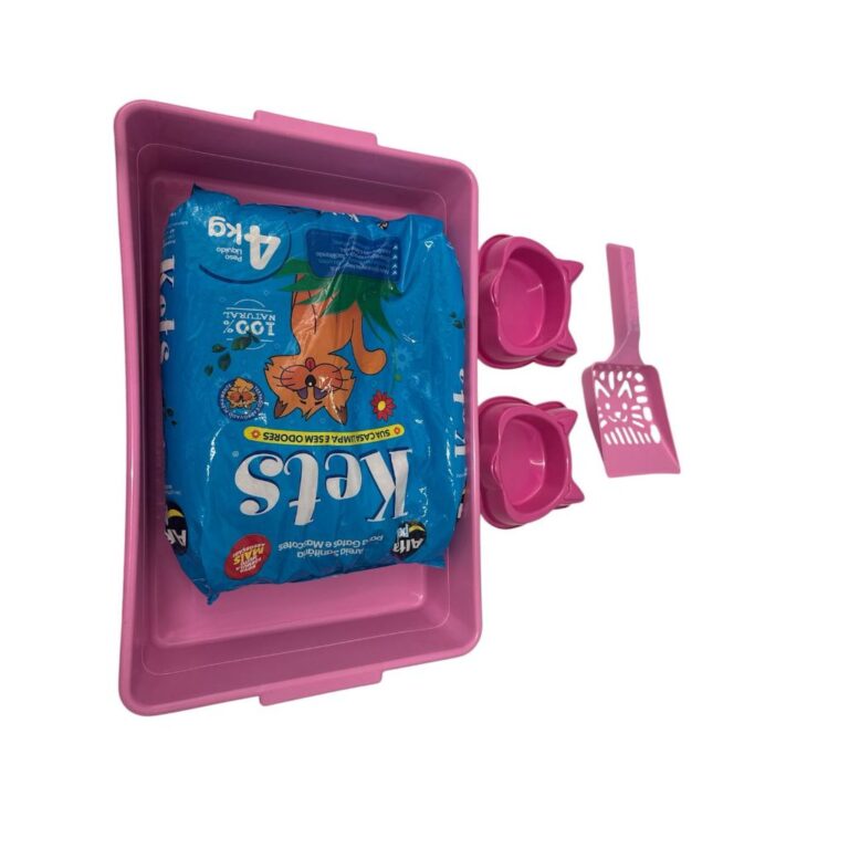 Kit Areia Kets 4Kg + Caixa de Areia para gatos + c