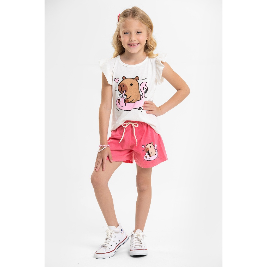 Conjunto Infantil Menina Verão 2 ao 14  – PRONTA ENTREGA