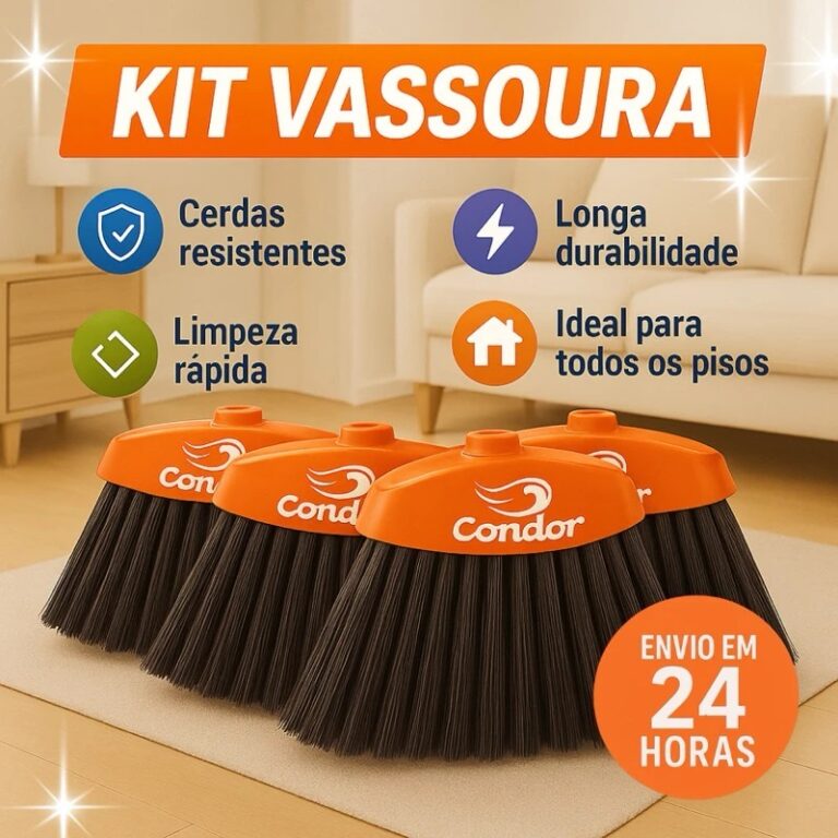 Vassouras Condor SEM CABO   Original Limpeza Multi