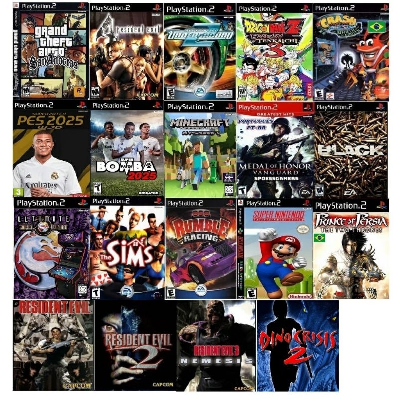 Pen Drive 32gb para OPL Ps2 com 1000 Jogos Ps2 Ps1 Super N.