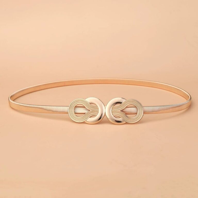 Cinto Feminino Metal Elástico Modelo Fivela Moda 