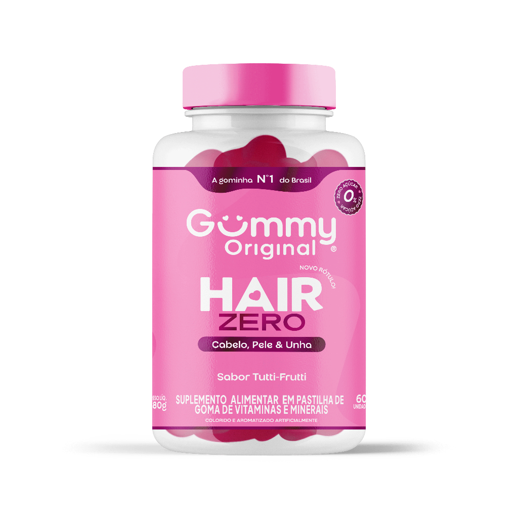 Gummy Original – Hair Zero Açúcar Suplemento Vitamina Para Cabelo E Unhas Em Goma