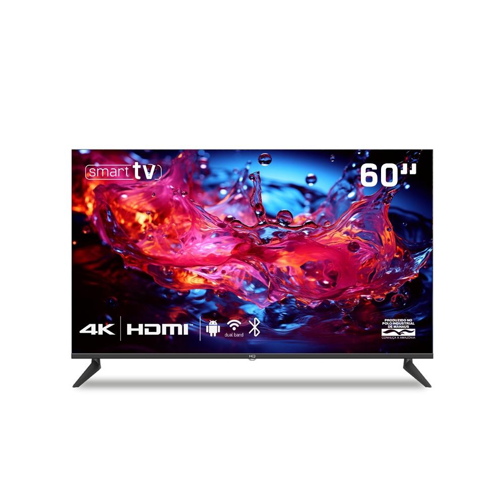Smart TV HQ 60 4K tela sem bordas design Slim HQS60NKHM
