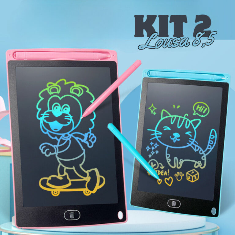 Kit 2 Lousas Magicas Tablet Lcd 8,5 Polegadas Para