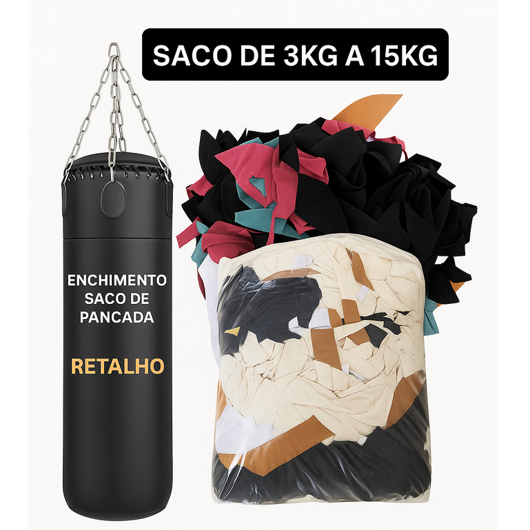 Retalho De Tecido Enchimento Saco De Pancadas Almo