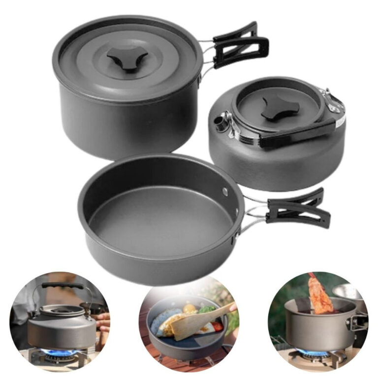 Kit De Panelas Cozinha Portátil Para Acampamento 
