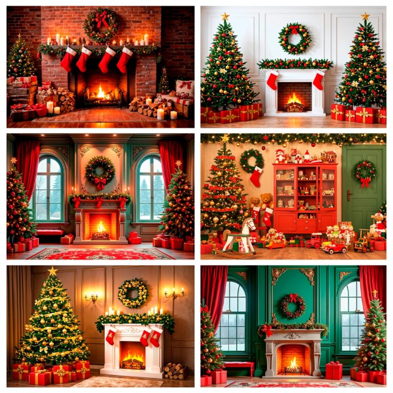 Fundo Fotográfico em Tecido Natal Canários Natal