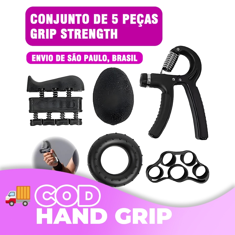 DEEYI Kit 5 Peças Hand Grip Com Resistência Ajustável 5-60kg Para Fortalecer Antebraço e Dedos Trein