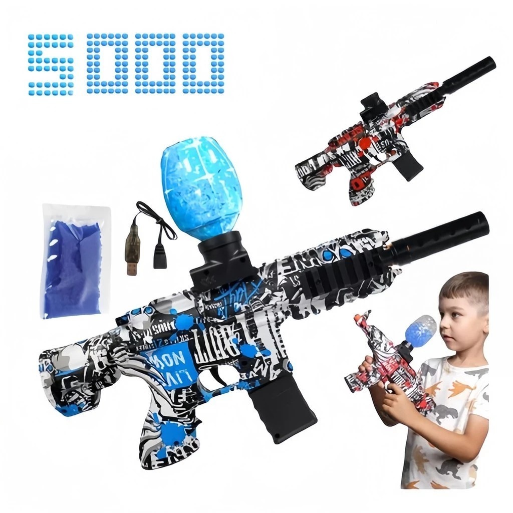 Arma de Bolinha de Gel com 5000 Bolinhas Mini Metralhadora Elétrica Automática Envio imediato