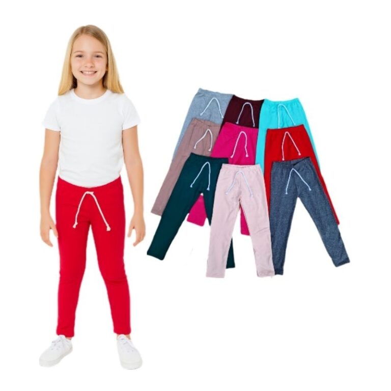 Calça legging infantil kit 3 peças menina e juve