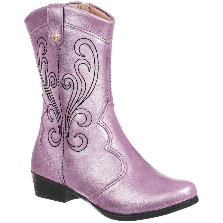 Bota Texana Menina Feminina Infantil Saltinho Baix