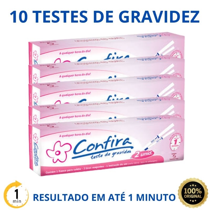 Kit 10 Teste De Gravidez Confira