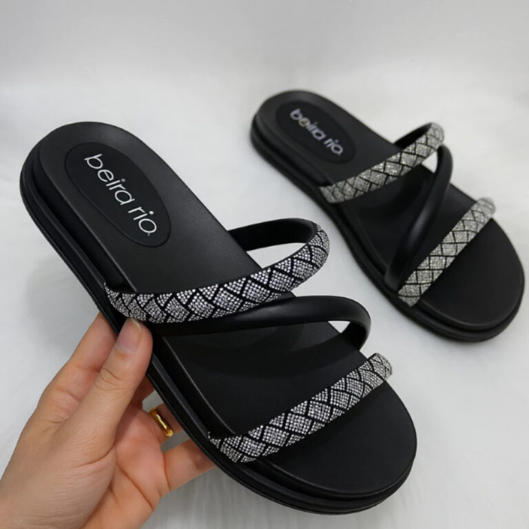 Sandália Feminina Papete Beira Rio Rasteira Origi