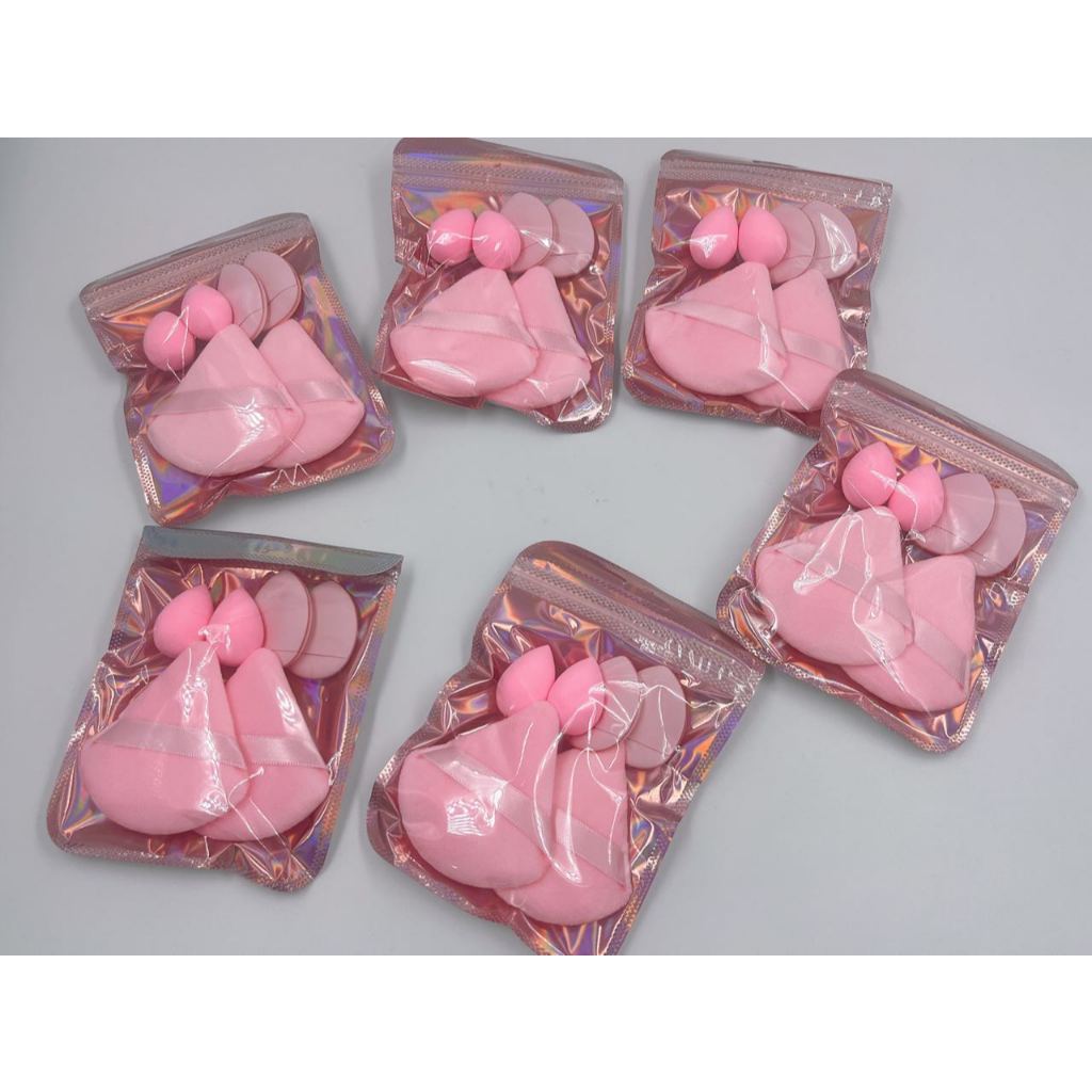6 Saquinha com 36 unidades Maquiagem Sponge Puff Soft Skin-friendly esponja